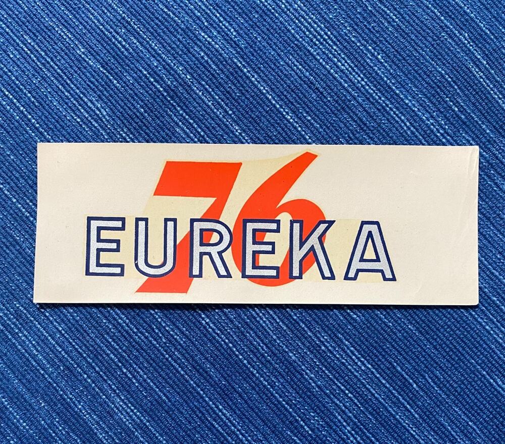 Vintage Union 76 Oil Eureka California Water Decal Gas Station Travel Souvenir